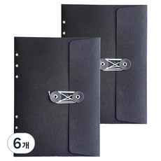 아이씨엘디자인 6공 하도메 파우치 A5, 6개, 2개입 6개, 2개입