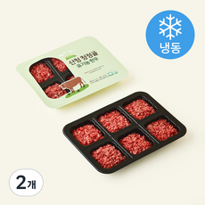 유기농 인증 산청 한우 다짐육 1등급 6개입 (냉동), 240g, 2개