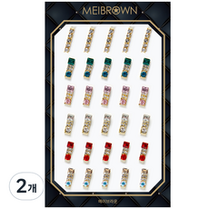 MEIBROWN 線條美甲飾品 P033, 混色, 2個