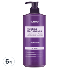 KUNDAL 昆黛爾 蜂蜜與夏威夷豆護髮素 Blanc香, 1058毫升, 6個
