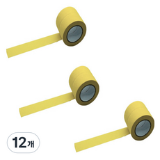 만들하비 컬러 종이 마스킹 테이프 2.5cm x 13m, 베이지, 12개