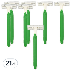 마켓링 여성용 가성비 면도기 그린 4.2 x 11.5 cm, 21개, 1개입