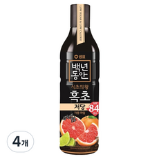 百年時光 低糖葡萄柚萊姆黑醋, 4個, 900ml