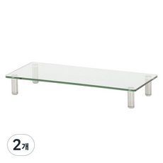 엘디엘마운트 킹콩 글래스 강화유리 모니터받침대 APL-MR560, 투명, 2개