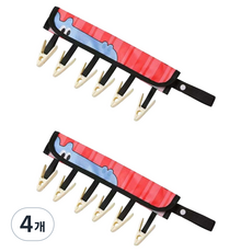벨라픽 패브릭 찍찍이 접이식 옷걸이, 파랑하마, 4개