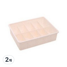 오체어스 사각테두리 속옷 양말 정리함 10칸, 2개, 베이지