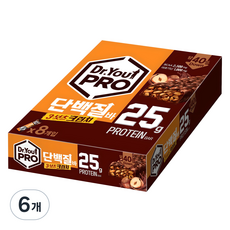 닥터유 프로 단백질바 3넛츠크런치, 560g, 6개