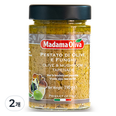 MADAMA OLIVA 蘑菇塔普納醬, 190g, 2個