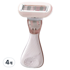 쏙쏙채움 여성용 다리털 면도기 휴대용 핑크 9 x 5 cm, 4개, 1개입