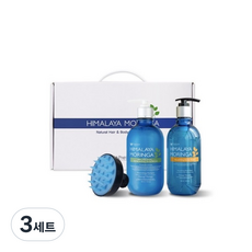 Pogonia Himalaya Moringa Original Renewing 微酸性頭皮洗髮水 500ml + 沐浴露 500ml + 頭皮刷套裝, 3組