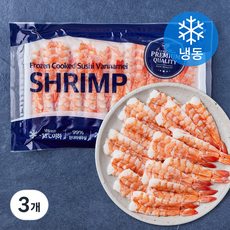 바이킹마켓 초밥용 흰다리 새우살 24미 6L (냉동), 3개, 220g