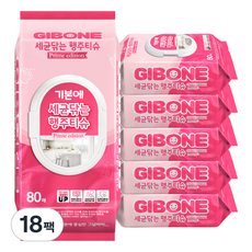 GIBONE 清潔細菌的抹布紙巾 高級版, 80入, 18個