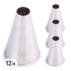 三銀 10號圓形擠花嘴 小, 單一顏色, 12個