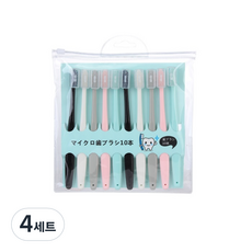 더벨라 보관 휴대용 칫솔모 커버 10p + 칫솔 5종 x 2p 세트 D130322, 4개, 10개입