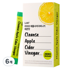 Re'af 蘋果醋 檸檬口味 零糖, 6個, 50g