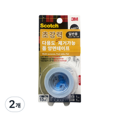 3M 多用途易撕超強力思高雙面膠帶, 白色, 2個