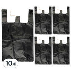 베로나 손잡이 마트봉투 검정 100p, 8L, 10개