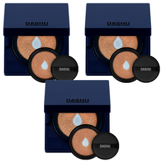 DASHU 男款水潤霧面BB氣墊粉餅 15g+補充芯 15g, 深米色, 3組
