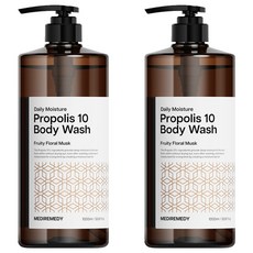 메디레머디 프로폴리스 10 모이스처 바디워시 프루티플로럴머스크, 2개, 1L