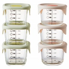 LocknLock 樂扣樂扣 副食品調理盒6件組, 230ml, 粉色圓形，綠色方形, 1組