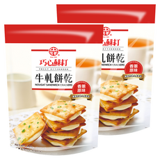 中祥 巧心蘇打 牛軋餅乾 經典鹹香蔥餅 酥脆香濃雙重口感, 145g, 2袋