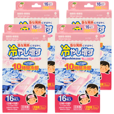 노보핀 코쿠보 열 냉각시트 어린이용 복숭아향, 16개입, 4개