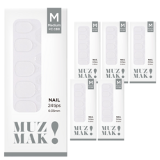 뮤즈마크 네일용 리필 점착 테이프 미디움, 투명, 6개