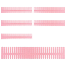 DIY抽屜收納分隔板 10片含10個固定十字扣, 47cm, 粉色, 6組