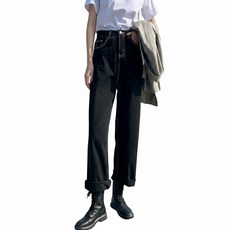 BUYLOVE 買到戀愛 明線牛仔褲 - HL645 黑色