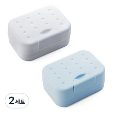 River Green 積木旅行用肥皂盒 白色 + 藍色, 2套, 白色,藍色