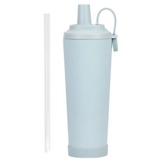 磁吸提手陶瓷內膽保溫珍奶隨行杯, 830ml, 不鏽鋼+矽膠材質, 奶茶色/墨黑色/深灰色/霧霾藍, 淺藍色, 1個