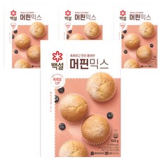 CJ BEKSUL 白雪 馬芬預拌粉, 4個, 500g