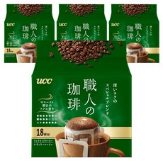 UCC 쇼쿠닝 스페셜 블랜드 드립백커피, 7g, 18개입, 4개
