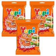 Yupi 漢堡QQ糖, 84g, 3袋