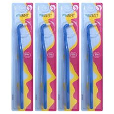 WEDENT 威登 單束細軟毛牙刷 藍色, 1入, 4個, 5mm