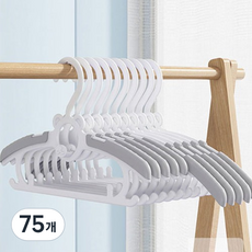 ACACIA bongbong 兒童用 4段長度調節 萬能防滑衣架, 灰色, 75個