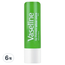 바세린 립테라피 스틱, 알로에 베라, 4.8g, 6개