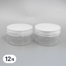透明PET簡易奶油容器100g, 單色, 12個