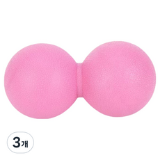 루네온 깔끔한 풋롤러 발바닥 이중 공, 3개, 핑크