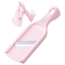 SHIMOMURA 下村 磨泥器 切菜器 日本製造 Pitako 無廢料迷你切片機, 粉色, 1個
