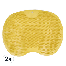 타미나요 깨끗한 풋브러쉬 매트 옐로우, 500g, 2개, 1개입