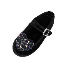 LA STELLA 女童 Teeny Heart 毛絨平底瑪莉珍防寒保暖公主鞋