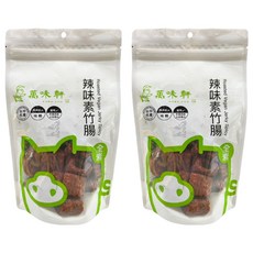 萬味軒 辣味素竹腸 台中小吃名產 香辣夠味 Q彈有嚼勁 全素零食, 2包, 150g