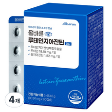 올바른건강식품 루테인지아잔틴 미니, 4개, 60정