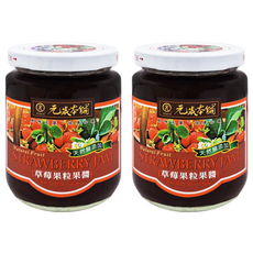 元歲本舖 草莓果粒果醬, 280g, 2罐