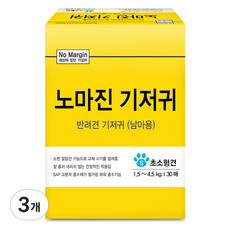 노마진 반려견 기저귀 남아용, 초소형, 30개입, 3개