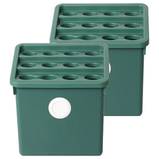 올리빙 국내 제조 도트 모듈 우산꽂이, 2개, 모스그린