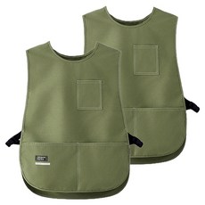 아메리칸로드 다용도 포켓 캠핑 작업복 조끼 앞치마 RK2154, 카키, 2개