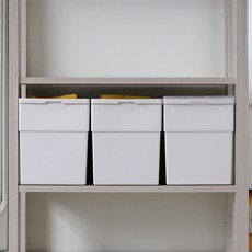 아이리스 팬트리 리빙박스 대형 BU, 화이트, 193 x 260 x 249 mm, 3개