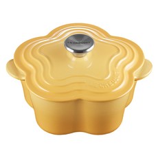 LE CREUSET 山茶花鐵鍋 鋼頭 3190g 2L, 1個, 20cm, 蜂蜜黃